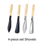 Shovel Stainless Steel Double Edged Wooden Handle