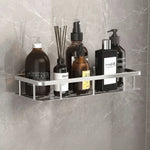Shower Caddy No-Drill Adhesive Mount Stainless Steel Rust-Resistant Drainage Slats