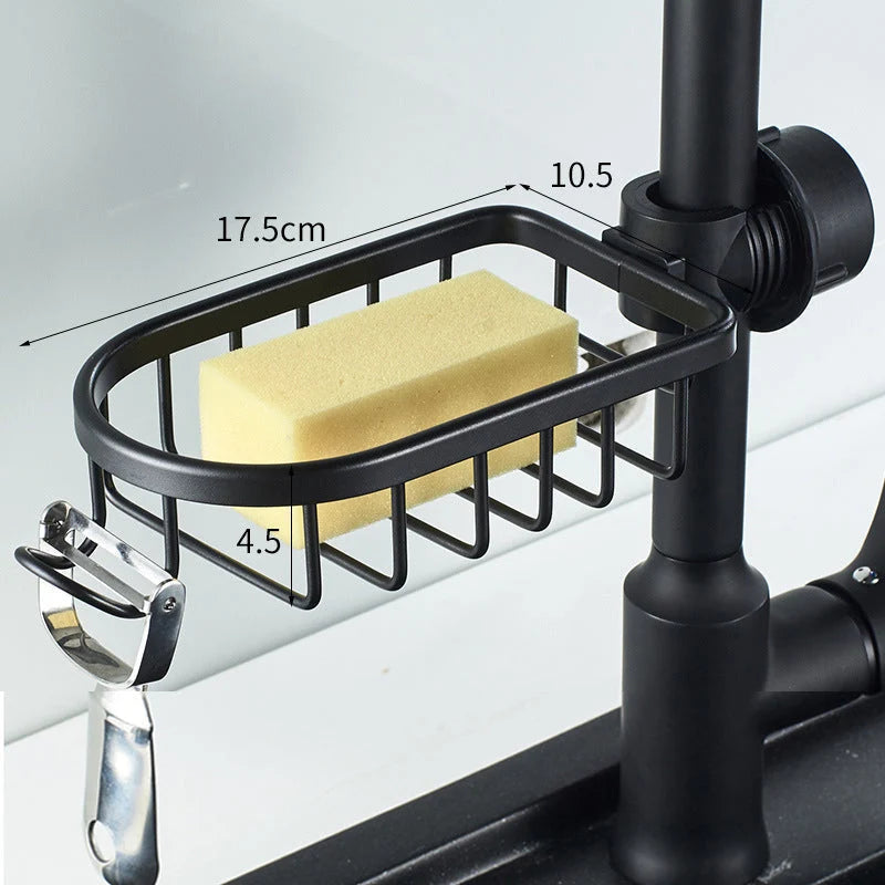 Shower Caddy No-Drill Round Pipe Mount Rustproof Aluminum With Hooks