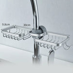 Shower Caddy No-Drill Round Pipe Mount Rustproof Aluminum With Hooks