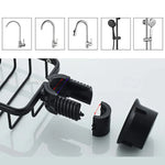 Shower Caddy No-Drill Round Pipe Mount Rustproof Aluminum With Hooks