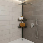 Shower Caddy Telescopic 4 Adjustable Shelves Space-Saving