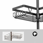 Shower Caddy Telescopic 4 Adjustable Shelves Space-Saving