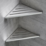 Shower Corner Shelf Stainless Steel Quick-Drain Wall-Mounted Storage