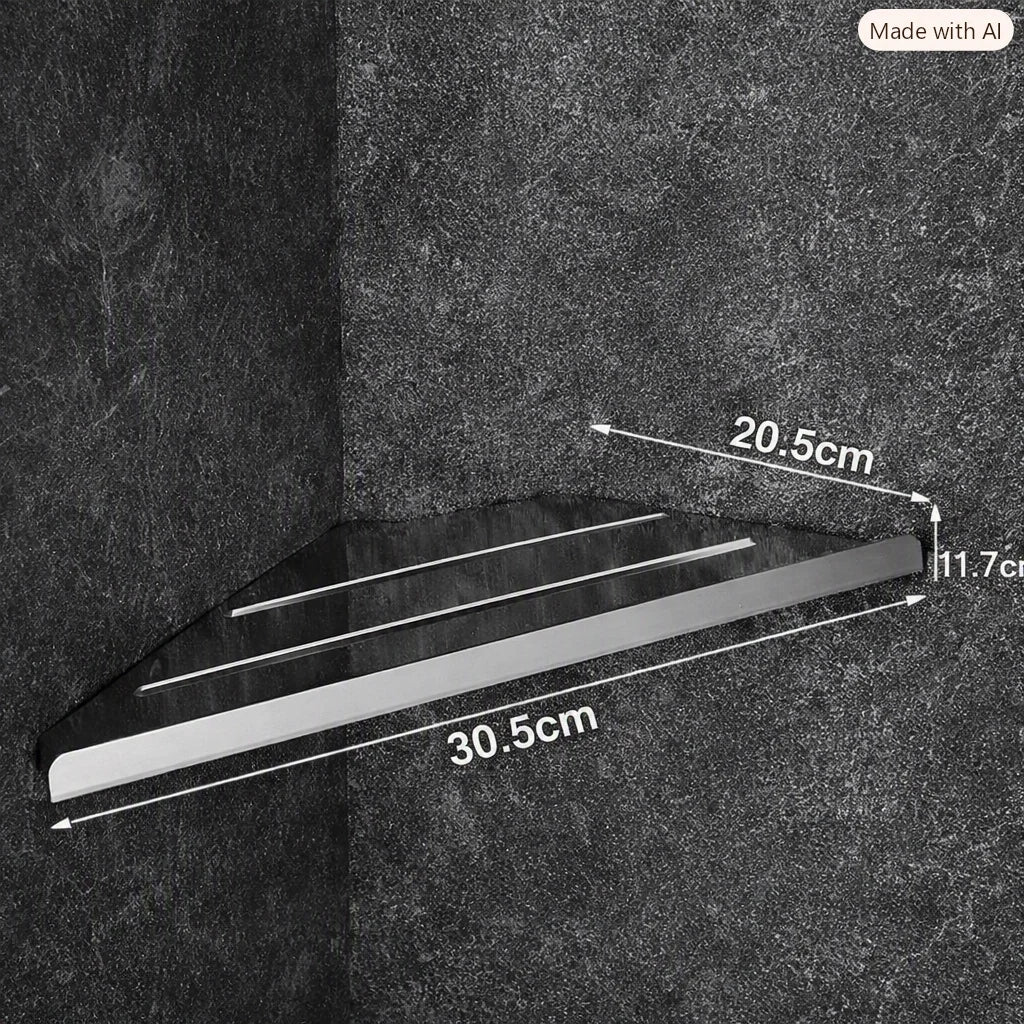 Shower Corner Shelf Stainless Steel Quick-Drain Wall-Mounted Storage