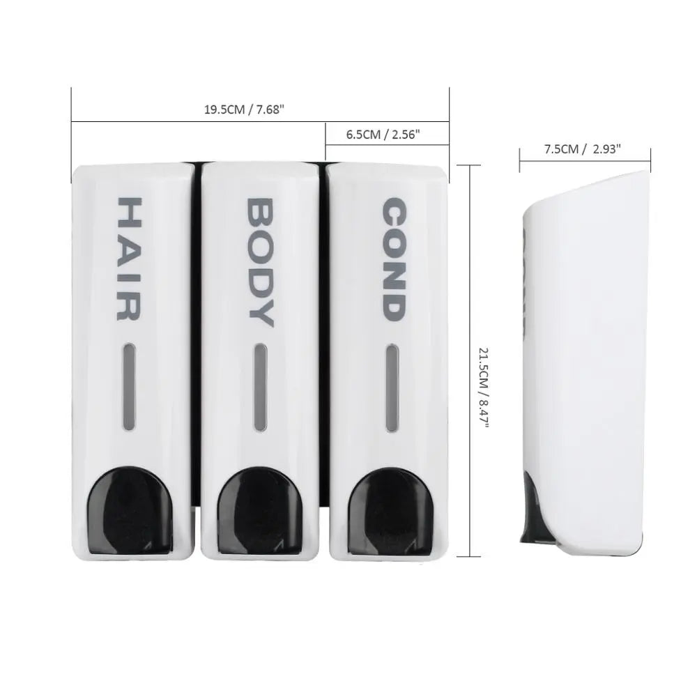 Shower Dispenser Wall-Mounted Refillable 350 ml