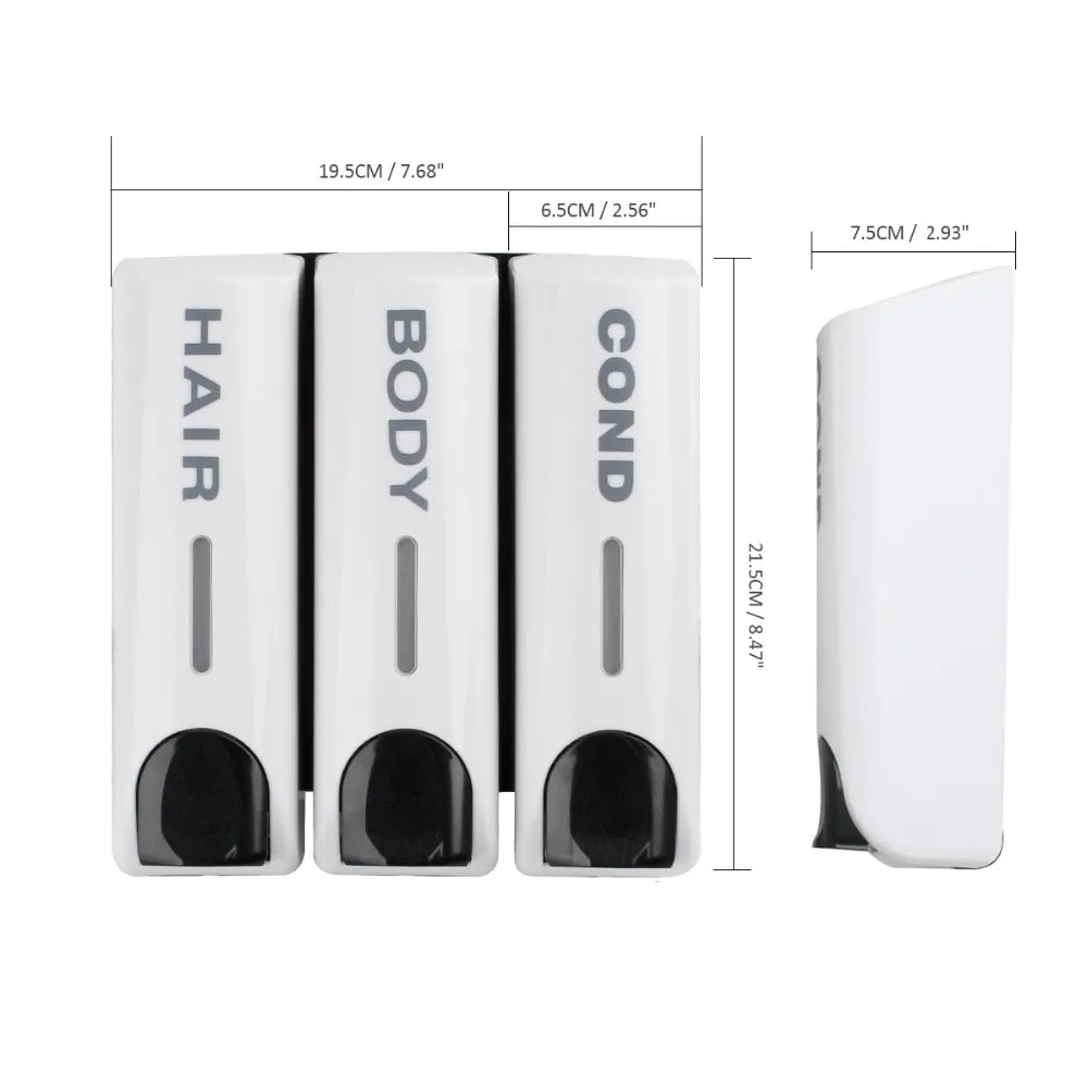 Shower Dispenser Wall-Mounted Refillable 350 ml