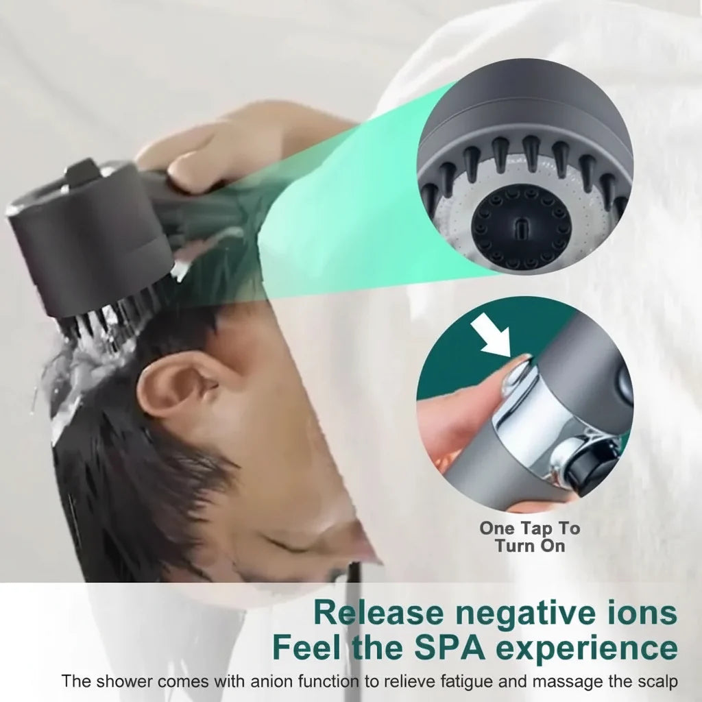 Shower Head High-Pressure Replaceable 9-Layer Filter Water-Saving