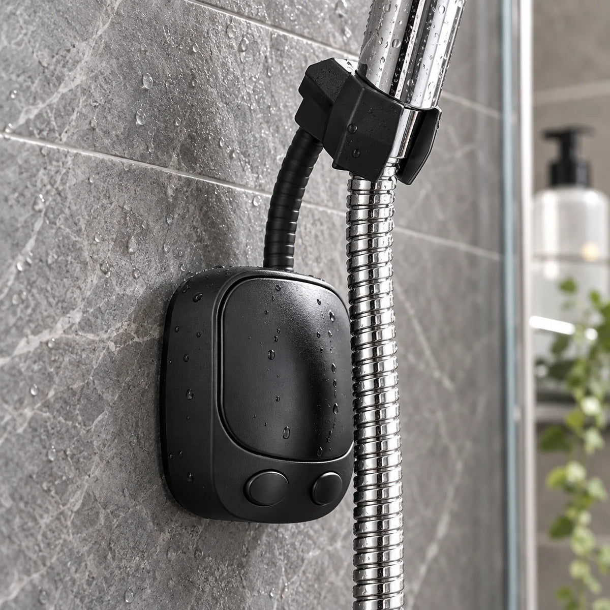 Shower Head Holder 360° Adjustable Adhesive Wall Mount