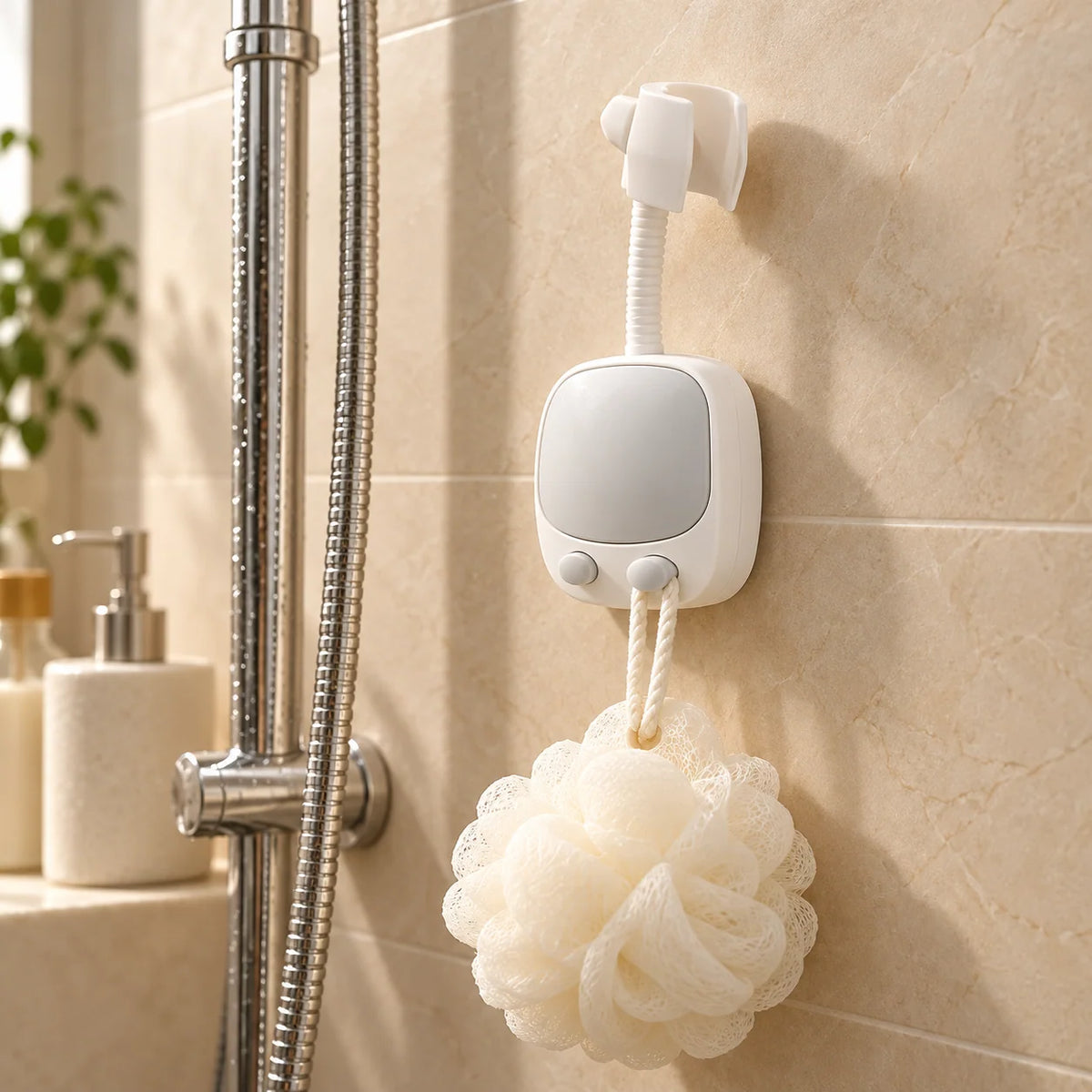Shower Head Holder 360° Adjustable Adhesive Wall Mount