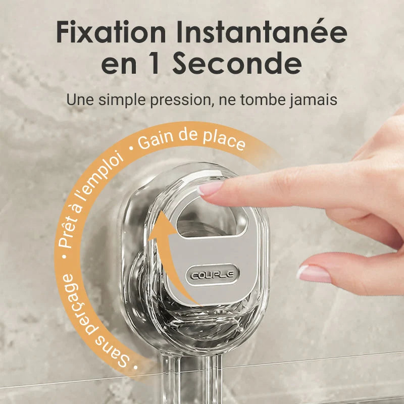 Shower Organizer Suction Cup Mount With Drainage Hole