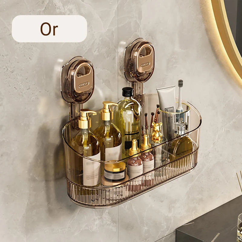 Shower Organizer Suction Cup Mount With Drainage Hole