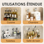Shower Organizer Suction Cup Mount With Drainage Hole