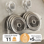 Shower Organizer Suction Cup Mount With Drainage Hole