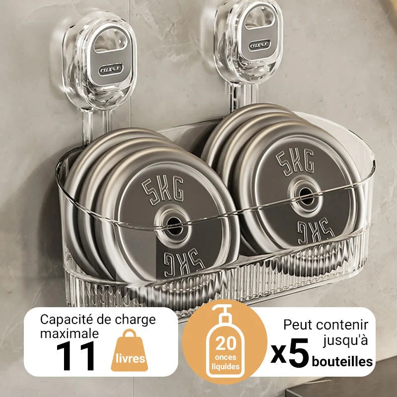 Shower Organizer Suction Cup Mount With Drainage Hole
