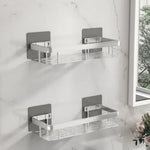 Shower Shelf Stainless Steel No-Drill Adhesive Mount