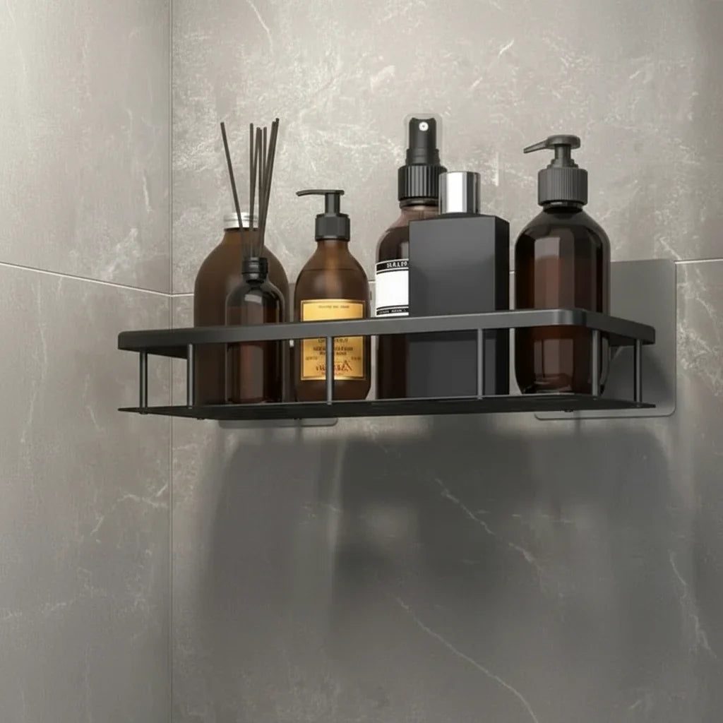 Shower Shelf Stainless Steel No-Drill Adhesive Mount