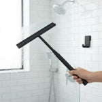 Shower Squeegee Telescopic Handle Silicone Blade Streak-Free Cleaning
