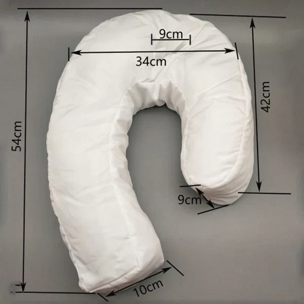 Side Sleeper Pillow Memory Foam Ear Cutout Removable Cover