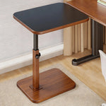 Side Table Adjustable Height Wood-Look Scratch-Resistant Top