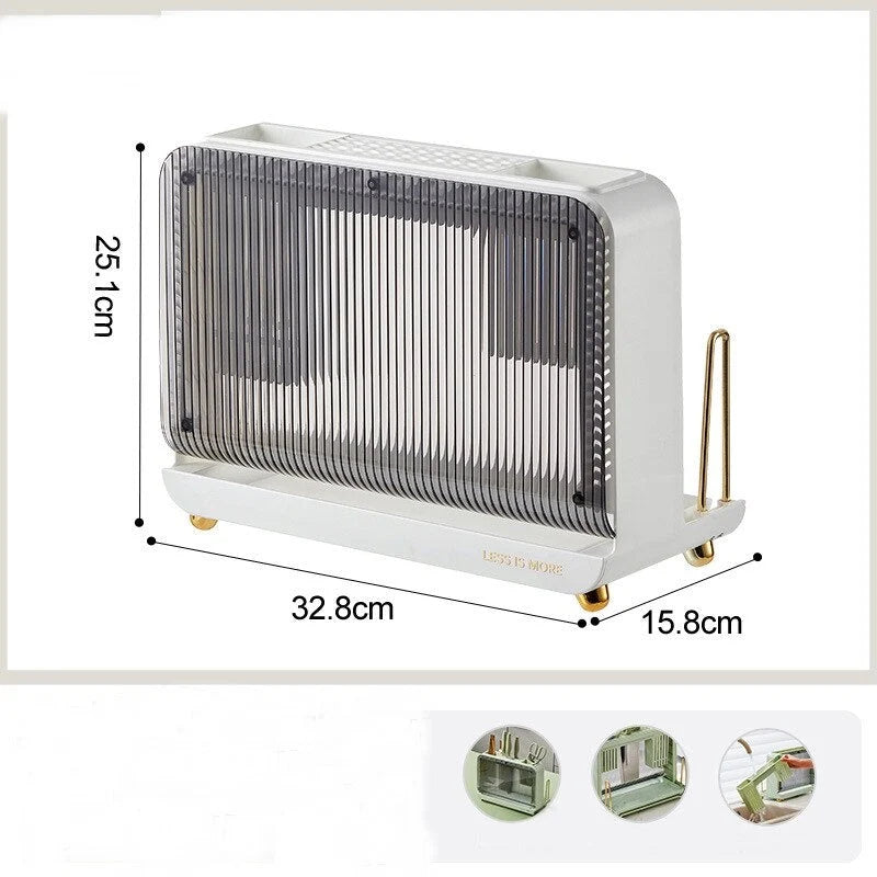 Silverware Organizer Compact Detachable Tray Non-Slip Feet