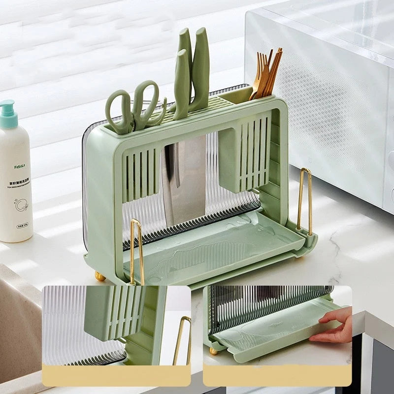 Silverware Organizer Multifunctional Removable Drip Tray
