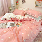 Single Bed Bedding Set Checkered Polyester Twill Three Piece