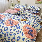 Single Bed Bedding Set Checkered Polyester Twill Three Piece