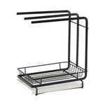 Sink Caddy Carbon Steel Detachable Drip Tray Countertop or Wall-Mounted