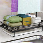 Sink Caddy Carbon Steel Detachable Drip Tray Countertop or Wall-Mounted
