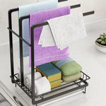 Sink Caddy Carbon Steel Detachable Drip Tray Countertop or Wall-Mounted