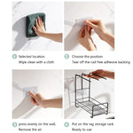 Sink Caddy Carbon Steel Detachable Drip Tray Countertop or Wall-Mounted