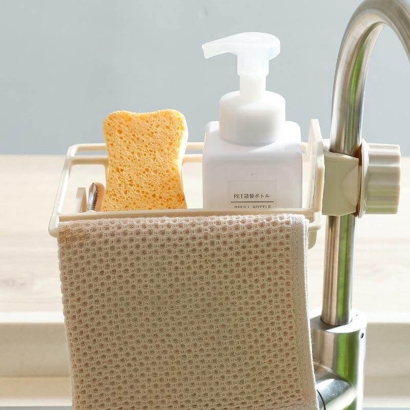 Sink Organizer Clip-On Faucet Soap & Towel Holder