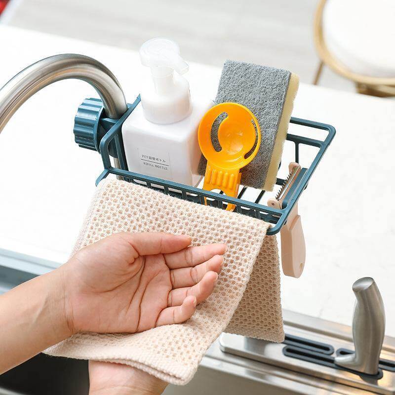 Sink Organizer Clip-On Faucet Soap & Towel Holder