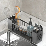 Sink Organizer Shelf Expandable Self-Draining Non-Slip