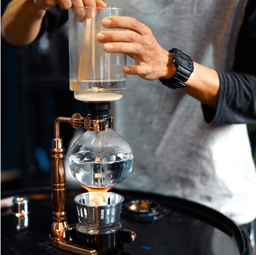 Siphon Coffee Maker High-Temperature Glass 3-Cup Capacity