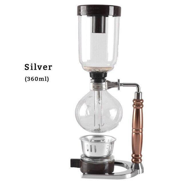 Siphon Coffee Maker High-Temperature Glass 3-Cup Capacity