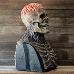 Skeleton Costume Set Realistic Full-Face Mask & Matching Hat