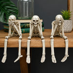 Skeleton Figurine Set of 3 Resin Three Wise Design