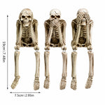 Skeleton Figurine Set of 3 Resin Three Wise Design