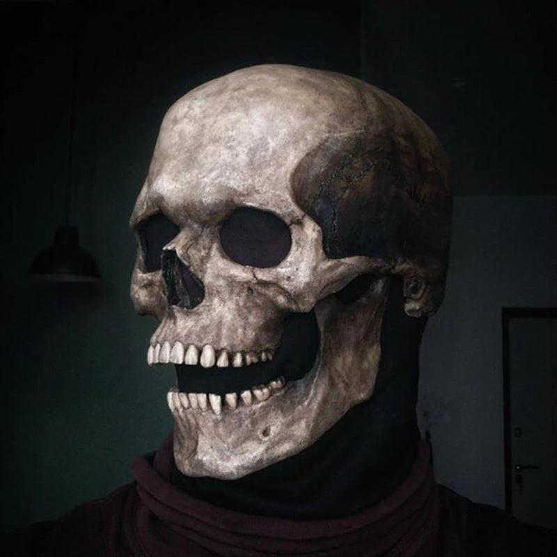 Skeleton Mask Full-Head Silicone & Latex Elastic Fit