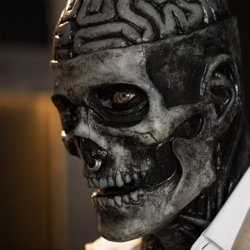 Skeleton Mask Full-Head Silicone & Latex Elastic Fit