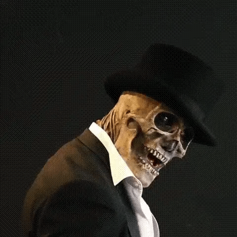 Skeleton Mask Latex Full-Head Coverage Sculpted Brain Detail