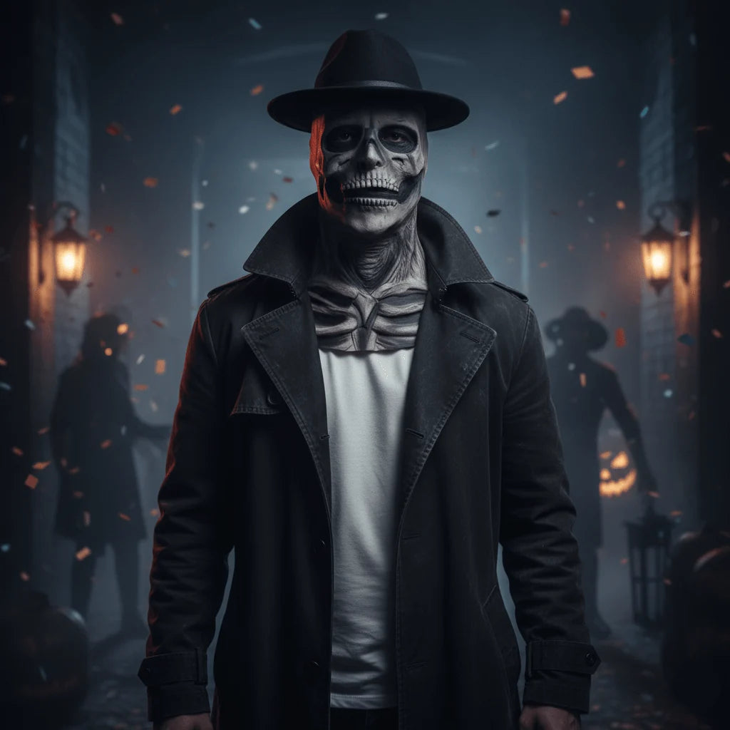 Skeleton Mask Realistic Design Breathable Fit Matching Hat Optional