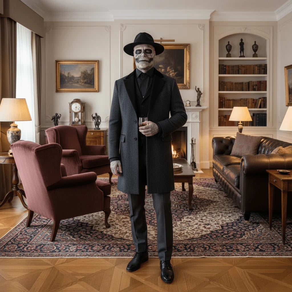 Skeleton Mask Realistic Design Breathable Fit Matching Hat Optional