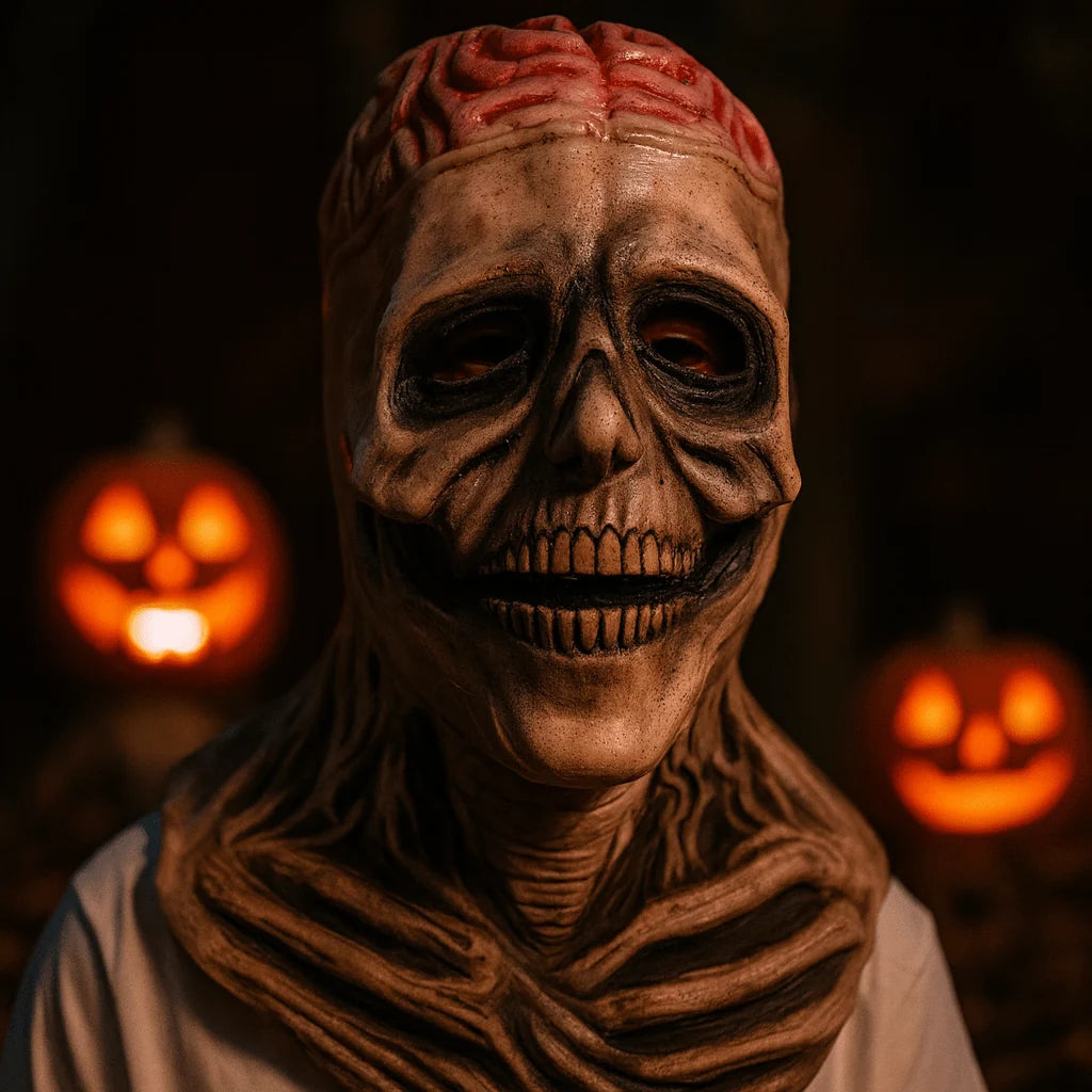 Skeleton Mask Realistic Design Breathable Fit Matching Hat Optional