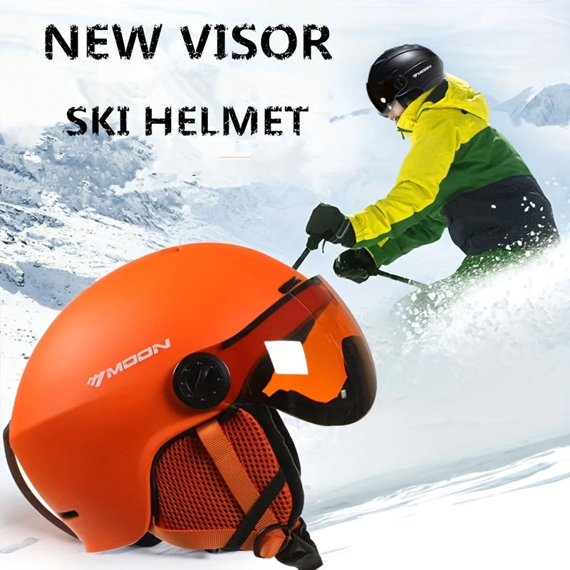 Ski Helmet Lightweight Adjustable Breathable Removable Goggles & Chin Cushion