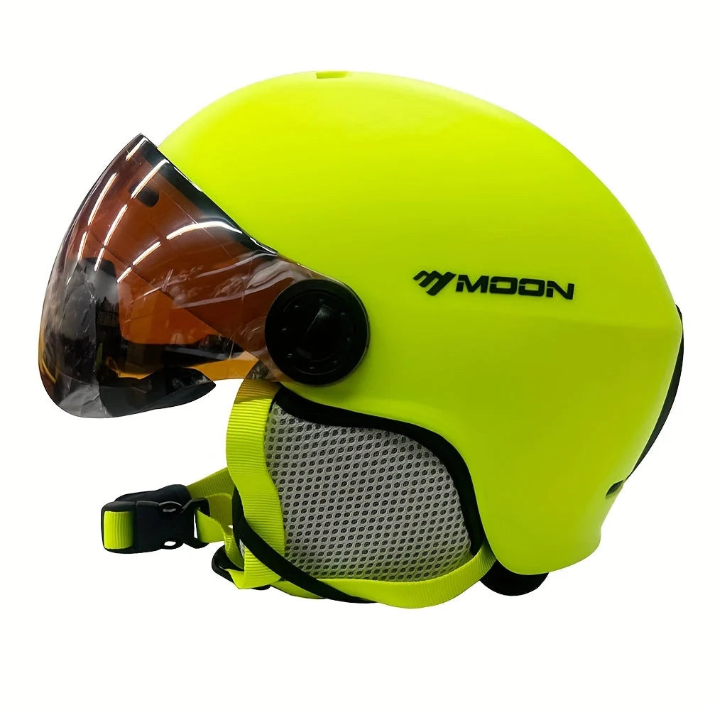 Ski Helmet Lightweight Adjustable Breathable Removable Goggles & Chin Cushion