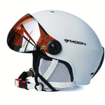Ski Helmet Lightweight Adjustable Breathable Removable Goggles & Chin Cushion