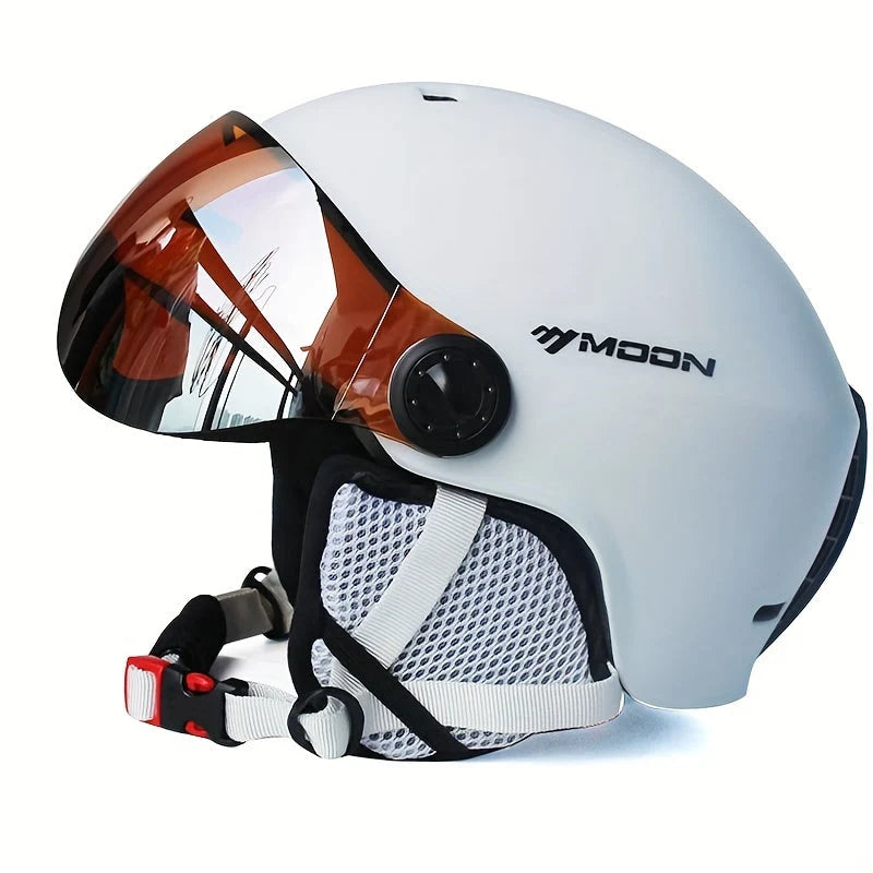 Ski Helmet Lightweight Adjustable Breathable Removable Goggles & Chin Cushion